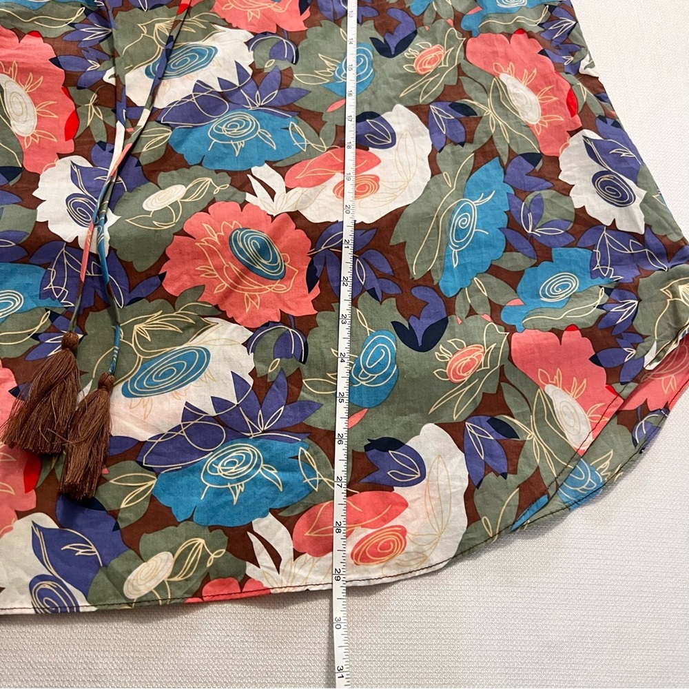 First Love | Cotton Long Sleeve Floral Print Blouse With Ruffle details. - Picture 7 of 10